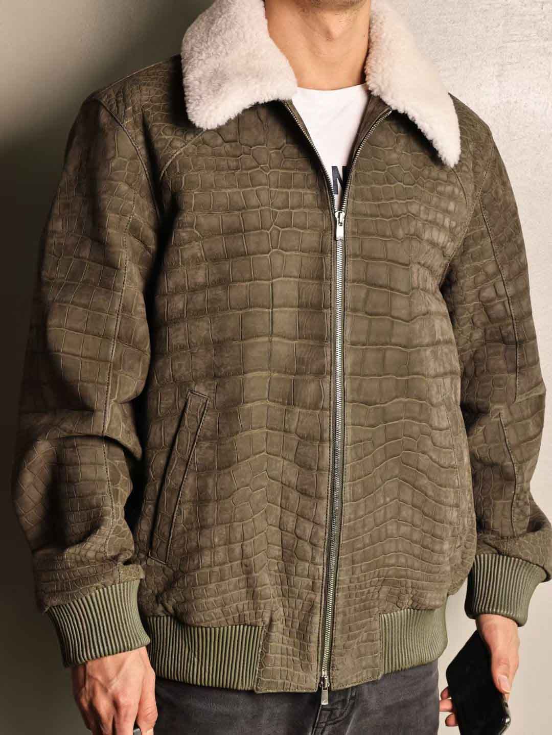 棒球羊毛领夹克