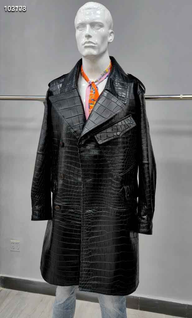 马家新款湾鳄风衣订制