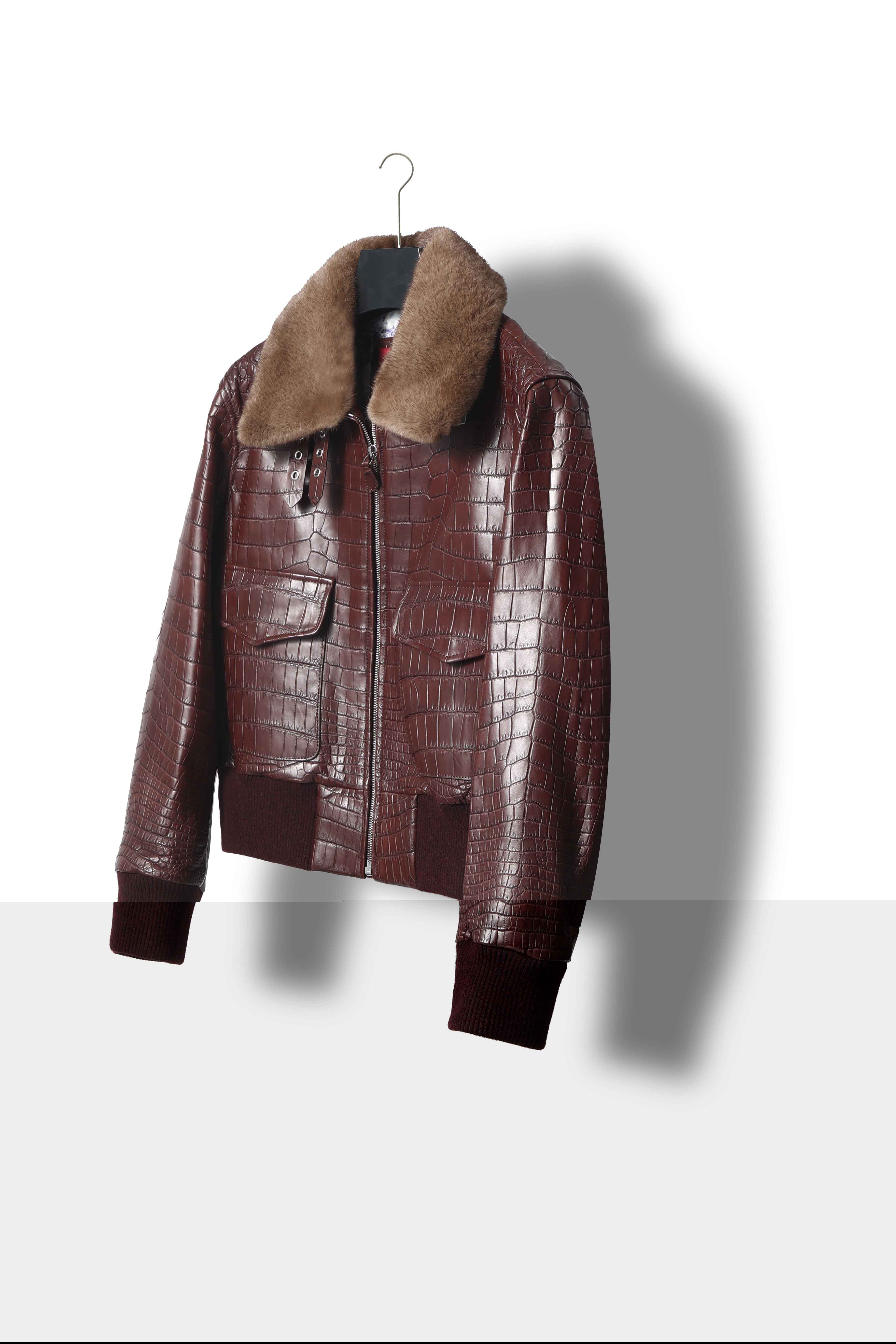 鳄鱼皮小仙女夹克订制