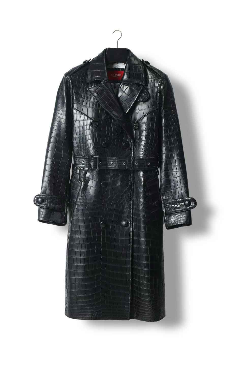 稀有皮水染风衣定做